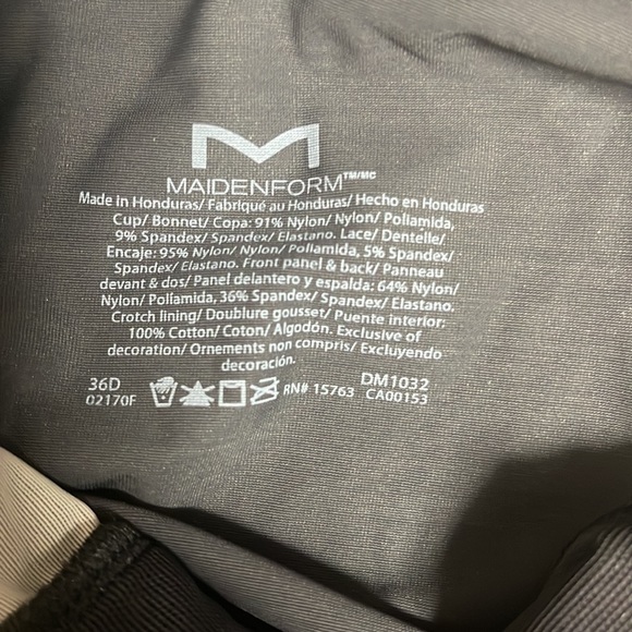 NWT MAIDENFORM Body Suit Bodysuit Womens 36D Padded - Picture 12 of 13